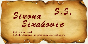 Simona Simaković vizit kartica